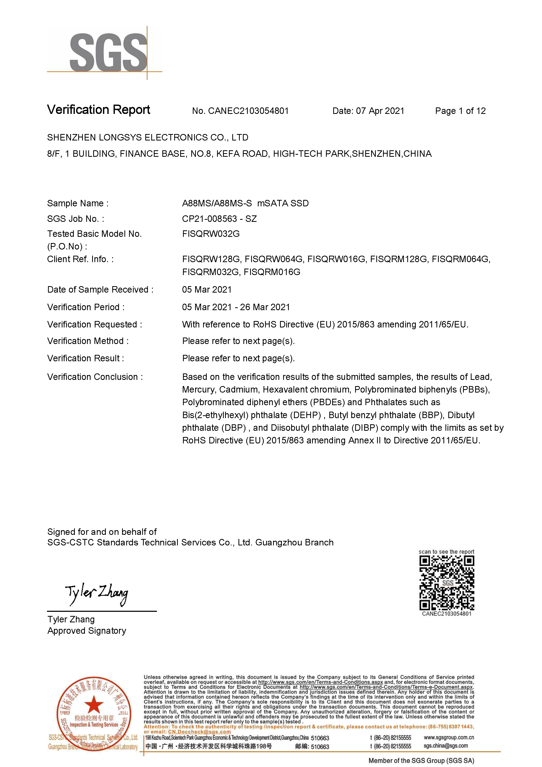 A88MSA88MS-S mSATA SSD ROHS 报告 CAN21-030548-01_EC_21523713_F_已解除密码_页面_1